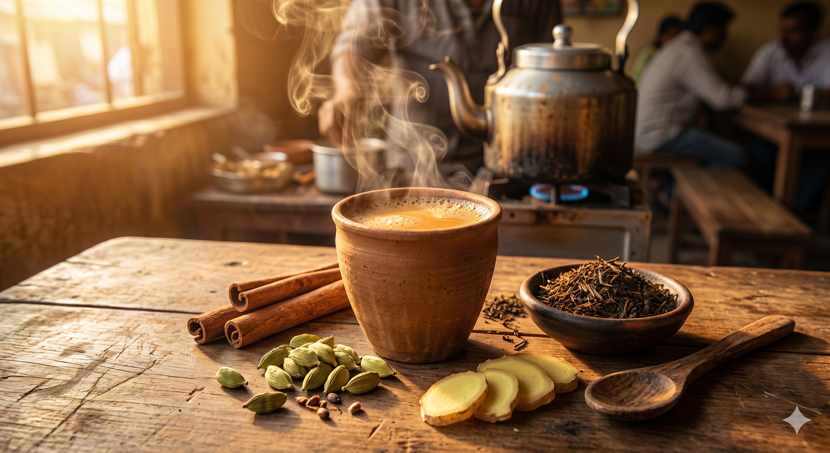 Fresh handmade teas and milk